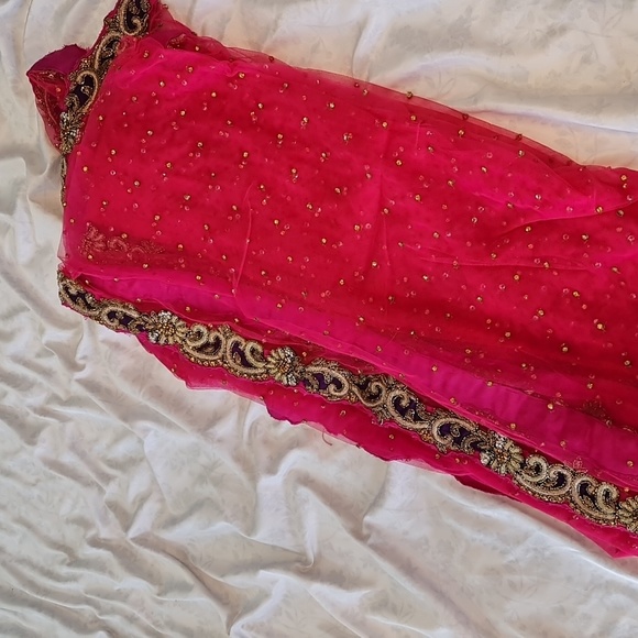 Lengha - long skirt south asian adjustible waist with dupatta - Picture 16 of 17
